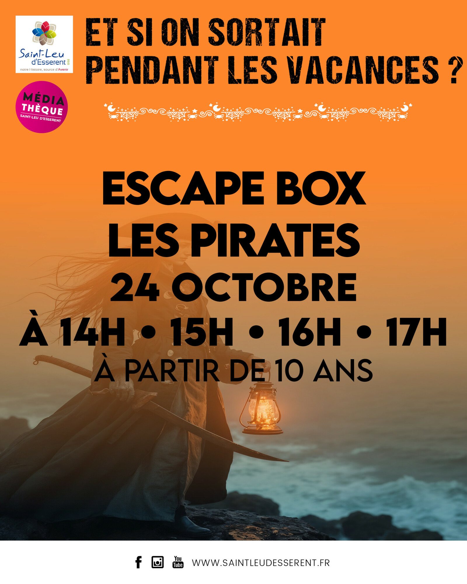 Visuel de l'escape box "les pirates" - animation des vacances d'automne 2026