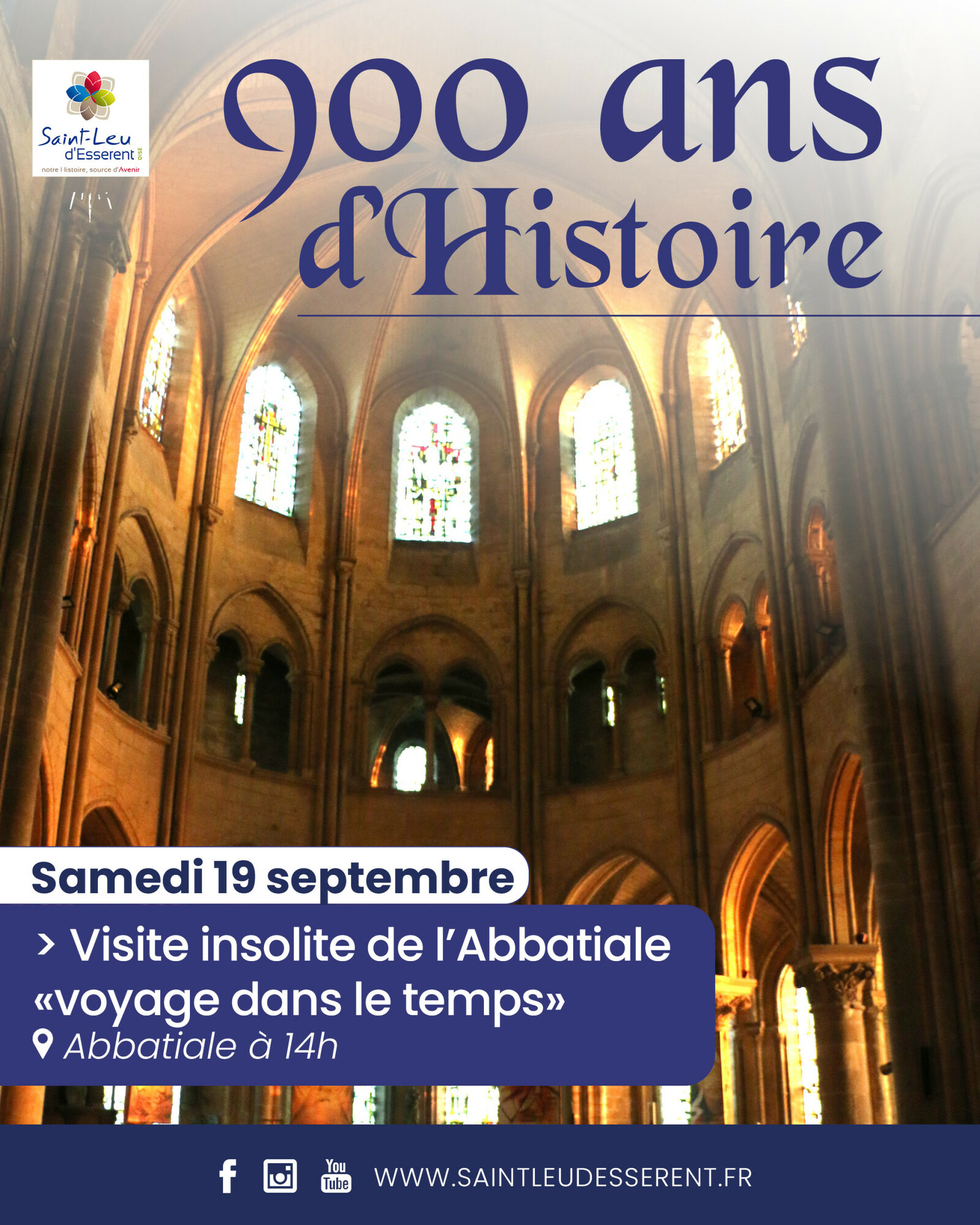 Visuel journ&eacute;es du patrimoine 2026 visites de l'abbatiale